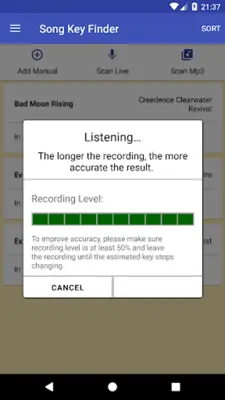 Song Key Finder android App screenshot 9